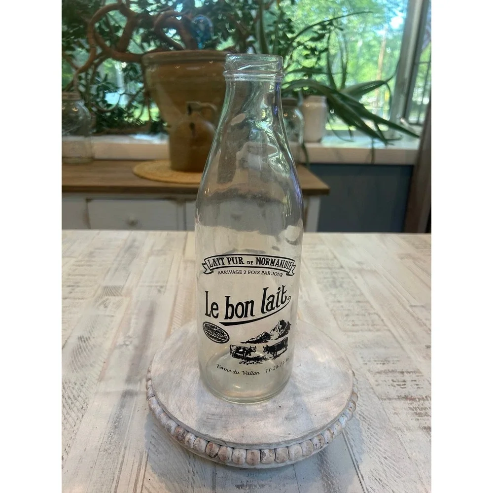 Vintage Lait pur de Normandie‎ Le bon lait milk bottle.